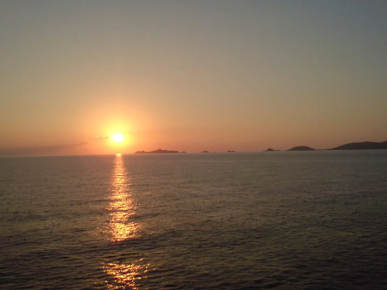 Coucher de soleil sur les îles Sanguinaires