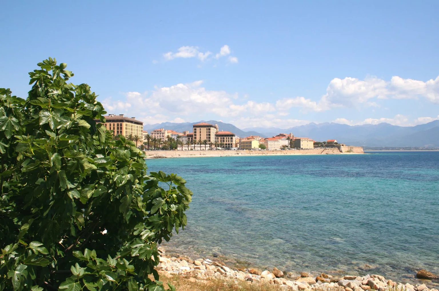 Vue d’Ajaccio : la vieille ville et la baie aux eaux turquoise